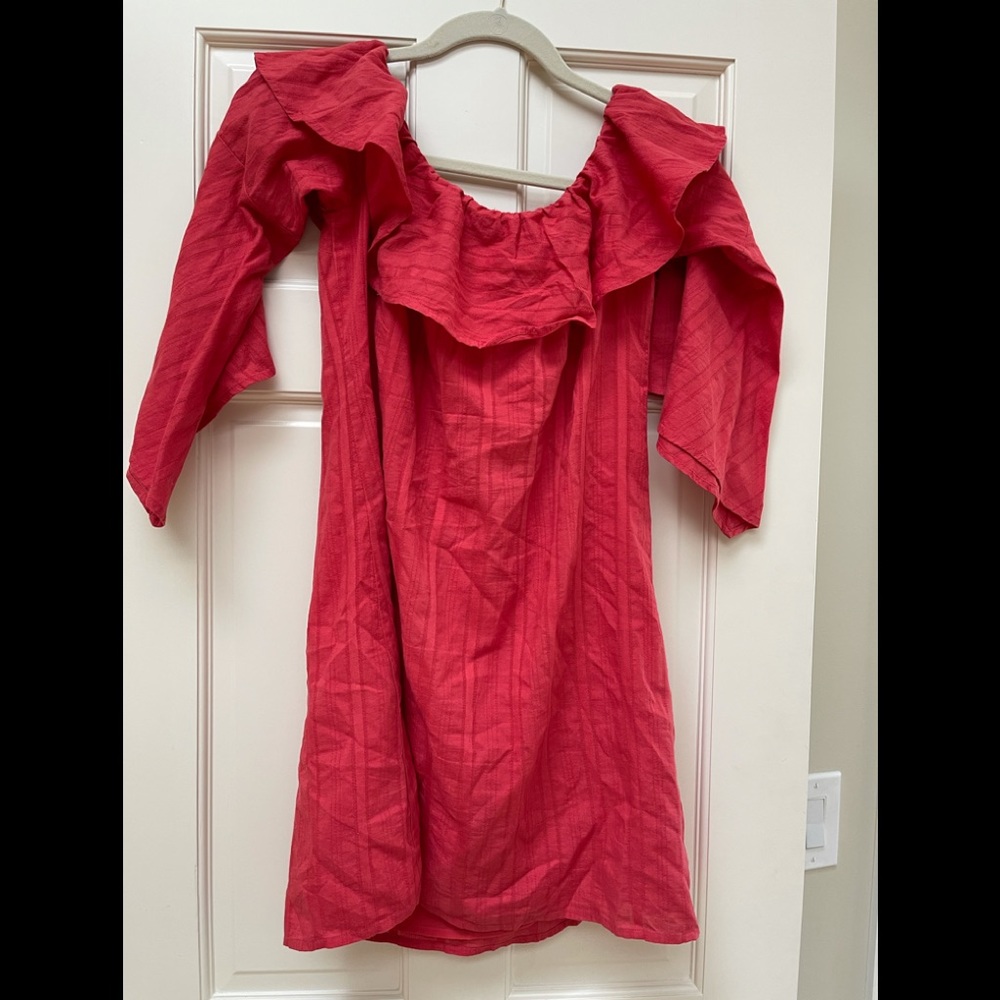 Jessica Simpson red off the shoulder dress -m